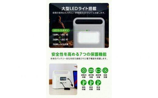 多摩電子工業株式会社】200Wポータブル電源 227.7Wh/62400mAh(3.65V